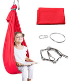 NNEDSZ Red Kids' Outdoor Hanging Swing Pod Chair - Comfortable & Durable Hammock for Play