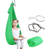 NNEDSZ Green Kids' Outdoor Hanging Swing Pod Chair - Comfortable & Durable Hammock for Play