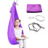 NNEDSZ Purple Kids' Outdoor Hanging Swing Pod Chair - Comfortable & Durable Hammock for Play