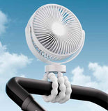 NNEDSZ Black Mini Portable Baby Stroller Fan with Flexible Tripod