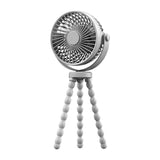 NNEDSZ Grey Mini Portable Baby Stroller Fan with Flexible Tripod