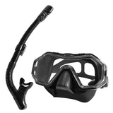 NNEDSZ Black Professional Snorkeling Mask and Dry-Top Snorkel Set