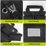 NNEDSZ Heavy-Duty Tool Organizer Roll with Detachable Pouches