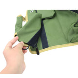 NNEDSZ Khaki Portable Roll-Up Tool Organizer with Zippered Pockets