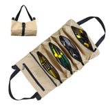 NNEDSZ Khaki 5-Pocket Roll-Up Tool Bag Organizer