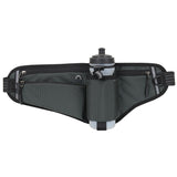 NNEDSZ Grey Adjustable Running Waist Pack with Water Bottle Holder, Reflective Design, and Multiple Storage Pockets for Outdoor Activities