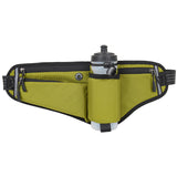 NNEDSZ Green Adjustable Running Waist Pack with Water Bottle Holder, Reflective Design, and Multiple Storage Pockets for Outdoor Activities