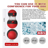 NNEDSZ Red Interactive Dog Slow Feeder Toy - Food Dispenser Ball for Healthy Digestion