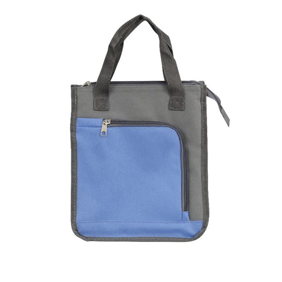 NNEDSZ Blue Portable Insulated Lunch Bag for Office, Picnic, and Grocery Use