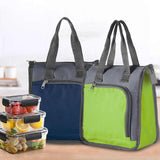 NNEDSZ Black Portable Insulated Lunch Bag for Office, Picnic, and Grocery Use
