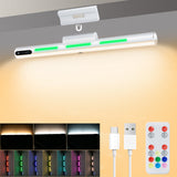 NNEDSZ White Rechargeable LED Desk Light with Adjustable RGB and Study Mode