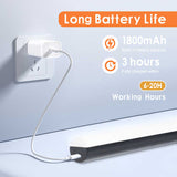 NNEDSZ White Rechargeable LED Desk Light with Adjustable RGB and Study Mode