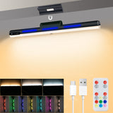 NNEDSZ Black Rechargeable LED Desk Light with Adjustable RGB and Study Mode