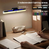 NNEDSZ Black Rechargeable LED Desk Light with Adjustable RGB and Study Mode