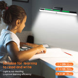 NNEDSZ Black Rechargeable LED Desk Light with Adjustable RGB and Study Mode