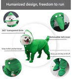 NNEDSZ S Green Waterproof Full-Cover Pet Raincoat with Hood and Booties