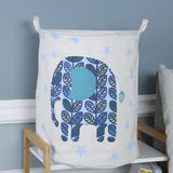 NNEDSZ Elephants Canvas Laundry Storage Basket with Adorable Animal Designs