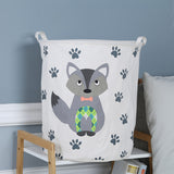 NNEDSZ Fox Canvas Laundry Storage Basket with Adorable Animal Designs