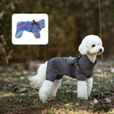 NNEDSZ S Laser Adjustable Waterproof Reflective Dog Raincoat with Harness Design