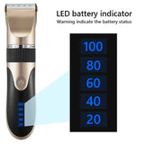 NNEDSZ Grey Rechargeable Pet Hair Clipper with Adjustable Blades