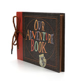 NNEDSZ DIY Scrapbook Adventure Album – Retro Kraft Paper Photo Book with String Binding