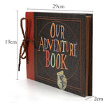 NNEDSZ DIY Scrapbook Adventure Album – Retro Kraft Paper Photo Book with String Binding