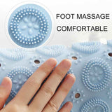 NNEDSZ Pink Non-Slip Round Shower Foot Scrubber Mat - Soft Silicone Massage Pad for Foot Cleaning