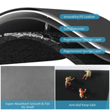 NNEDSZ Silver Waterproof Quick-Dry Kitchen Mat - Non-Slip Rubber Base, Absorbent Technology Fabric, 4mm Thick