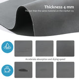 NNEDSZ Silver Waterproof Quick-Dry Kitchen Mat - Non-Slip Rubber Base, Absorbent Technology Fabric, 4mm Thick