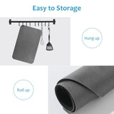 NNEDSZ Silver Waterproof Quick-Dry Kitchen Mat - Non-Slip Rubber Base, Absorbent Technology Fabric, 4mm Thick
