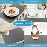 NNEDSZ Red Waterproof Quick-Dry Kitchen Mat - Non-Slip Rubber Base, Absorbent Technology Fabric, 4mm Thick