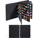 NNEDSZ Black Felt Storage Book for Shoe Charms and Pin Collectibles, Durable Organizer