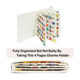 NNEDSZ Black Felt Storage Book for Shoe Charms and Pin Collectibles, Durable Organizer