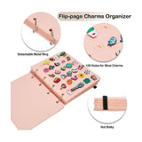 NNEDSZ Black Felt Storage Book for Shoe Charms and Pin Collectibles, Durable Organizer