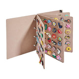 NNEDSZ Light Brown Felt Storage Book for Shoe Charms and Pin Collectibles, Durable Organizer