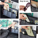 NNEDSZ Dark Grey Felt Couch Armrest Organizer - Multifunctional Storage Pouch