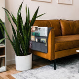 NNEDSZ Beige Felt Couch Armrest Organizer - Multifunctional Storage Pouch