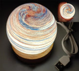 NNEDSZ Evening Glow LED Planet Night Light with Wooden Base, USB Rechargeable