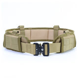 NNEDSZ Khaki Tactical Utility Belt with Adjustable Straps and Metal Buckle