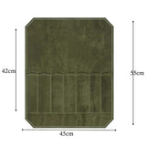 NNEDSZ Green Durable Waxed Canvas Knife Roll Bag - Portable Chef Tool Organizer