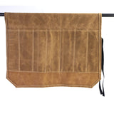 NNEDSZ Beige Durable Waxed Canvas Knife Roll Bag - Portable Chef Tool Organizer