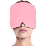 NNEDSZ Pink Hot & Cold Therapy Gel Mask - Reusable, Soothing Facial and Head Relief Wrap