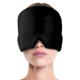 NNEDSZ Black Hot & Cold Therapy Gel Mask - Reusable, Soothing Facial and Head Relief Wrap