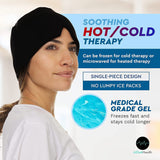 NNEDSZ Black Hot & Cold Therapy Gel Mask - Reusable, Soothing Facial and Head Relief Wrap