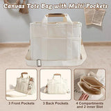 NNEDSZ Pink Stylish Canvas Briefcase Tote Bag with Large Capacity for Women