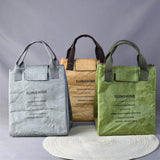 NNEDSZ Beige Eco-Friendly Insulated Lunch Bag with Handle - Durable and Reusable