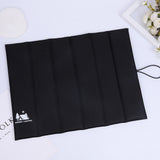 NNEDSZ Black Portable Outdoor Folding Seat Cushion - 42cm x 32cm for Camping and Hiking