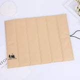 NNEDSZ Beige Portable Outdoor Folding Seat Cushion - 42cm x 32cm for Camping and Hiking