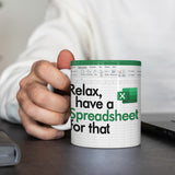 NNEDSZ Funny Excel Spreadsheet Mug – Perfect for Office & Spreadsheet Enthusiasts