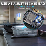 NNEDSZ Grey Large Foldable Travel Duffel Bag with Shoe Compartment and Carry Pouch - Lightweight, Durable, and Spacious